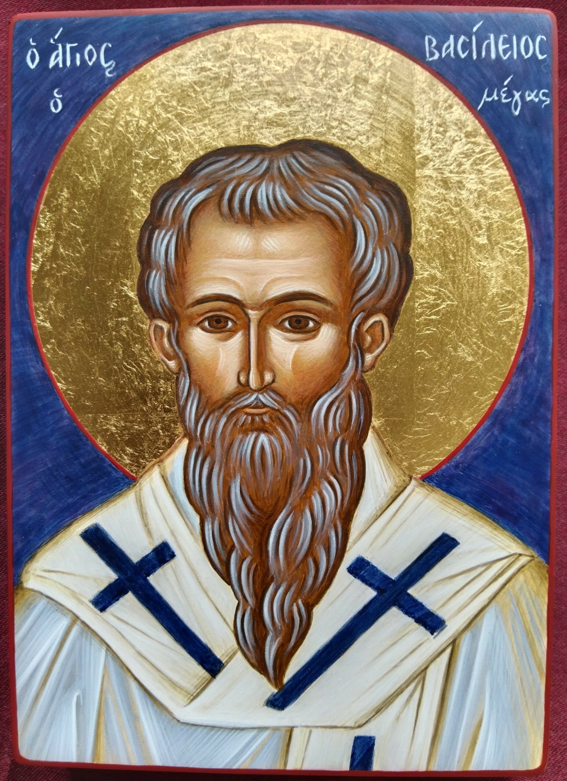 Saint Basile Le Grand Icônes traditionnelles et Tempéras italiennes